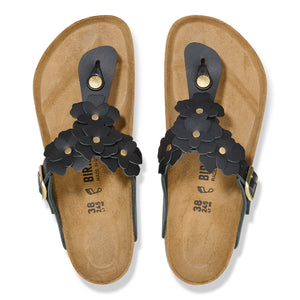 GIZEH LEATHER BLACK FLOWERS R