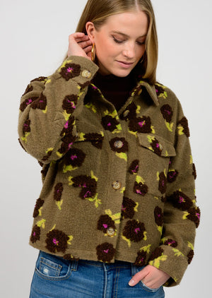 PUFF FLORAL BARN JACKET