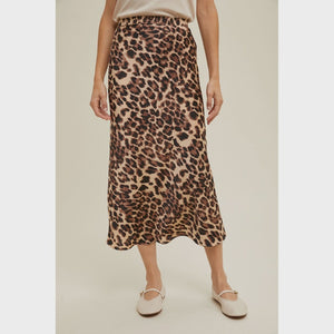 LEOPARD MIDI PENCIL SKIRT