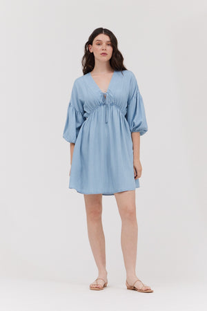 CHAMBRAY MINI DRESS