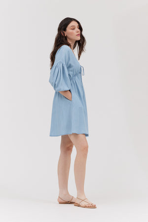 CHAMBRAY MINI DRESS