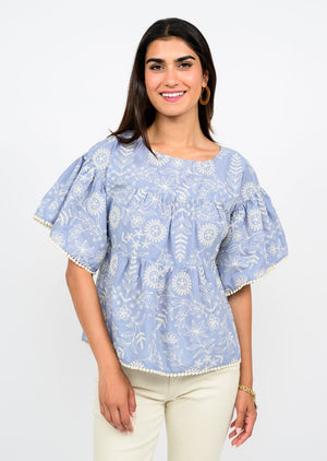 TIERED EMB TOP