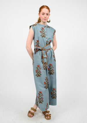 BLOCK PRINT JUMPSUIT
