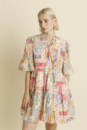 PRINTED MINI DRESS