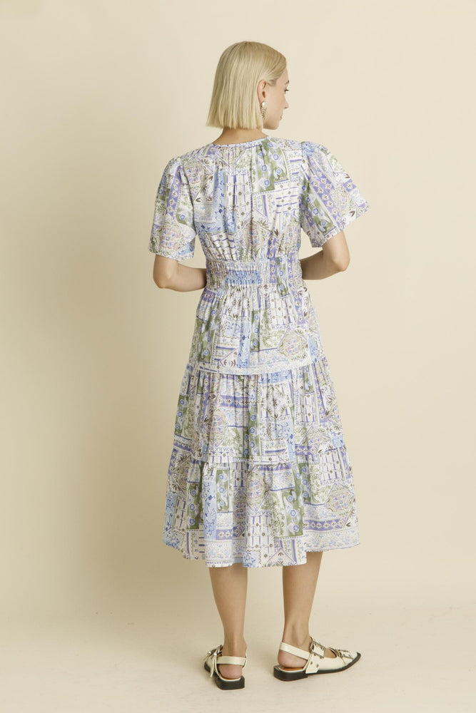PINTUCK MIDI DRESS
