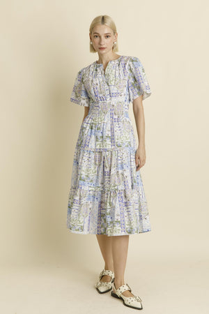 PINTUCK MIDI DRESS