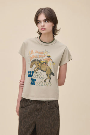 WILLIE NELSON HORSE CALLED MUSIC REVERSE GF TEE