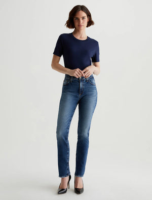 MARI MID RISE SLIM STRAIGHT LEG