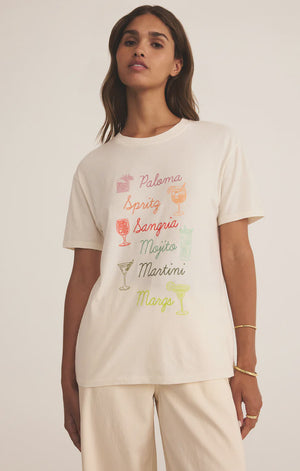 COCKTAILS BOYFRIEND TEE