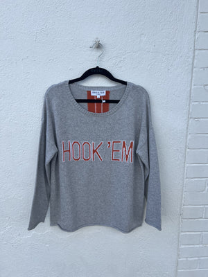 HOOK EM COLLEGE SWEATER