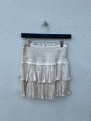 SMOCKED LAYERED SKIRT