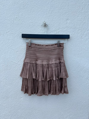 SMOCKED LAYERED SKIRT