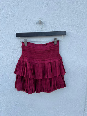 SMOCKED LAYERED SKIRT