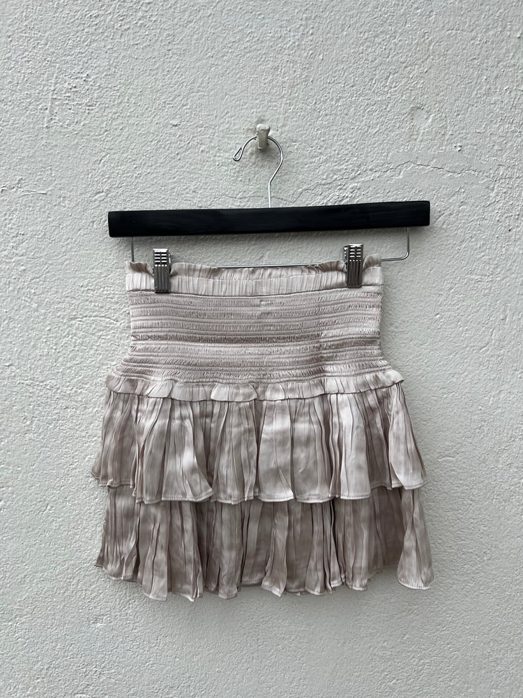 SMOCKED LAYERED SKIRT