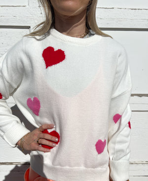 HEART SWEATER PULLOVER