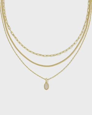 MINI ELISA TRIPLE STRAND NECKLACE