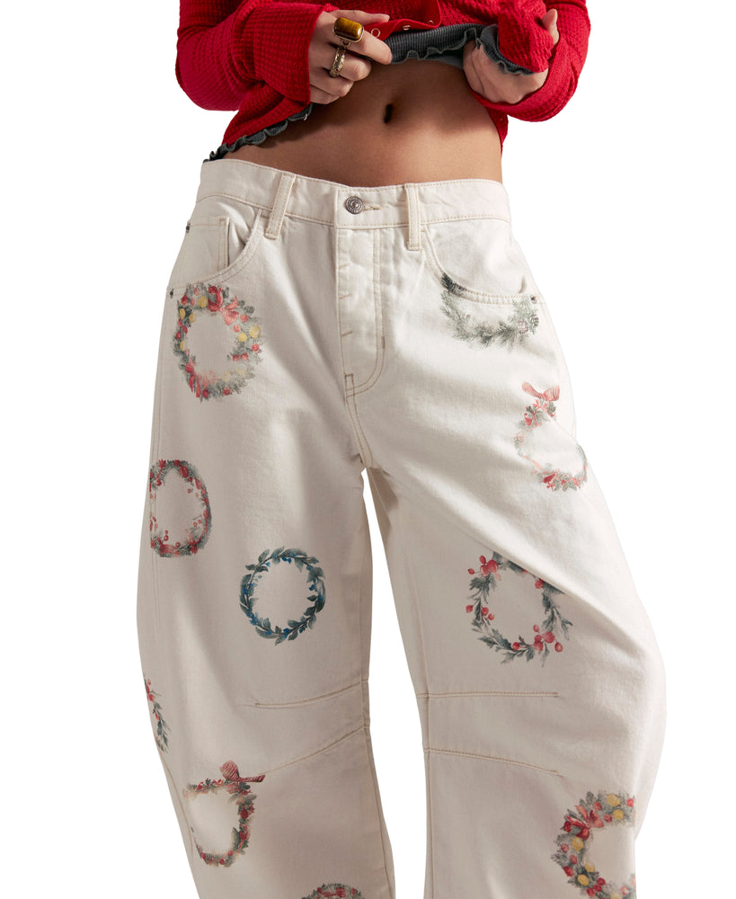 GOOD LUCK PRINTED WATERCOLOR WREATH