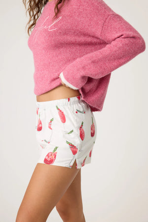 CRANBERRIES & COCKTAILS FLANNEL SHORTS