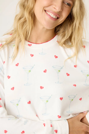 HAPPY HOUR LONG SLEEVE  PJ TOP