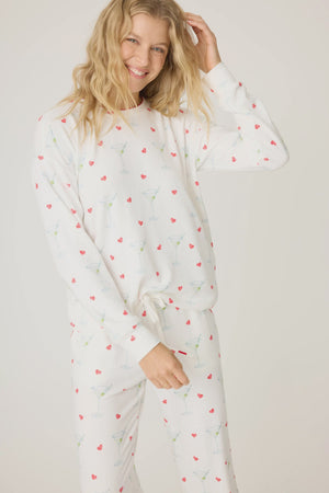 HAPPY HOUR LONG SLEEVE  PJ TOP