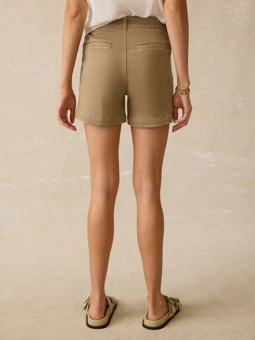STRETCH TERRY PATCH POCKET SHORTS