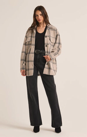 Z SUPPLY PLAID TUCKER JACKET