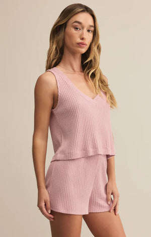 SLOANE V NECK RIB TANK