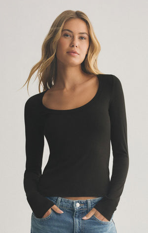 SECOND SKIN SCOOP NECK TOP