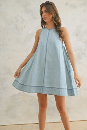 SLEEVLESS A LINE DRESS