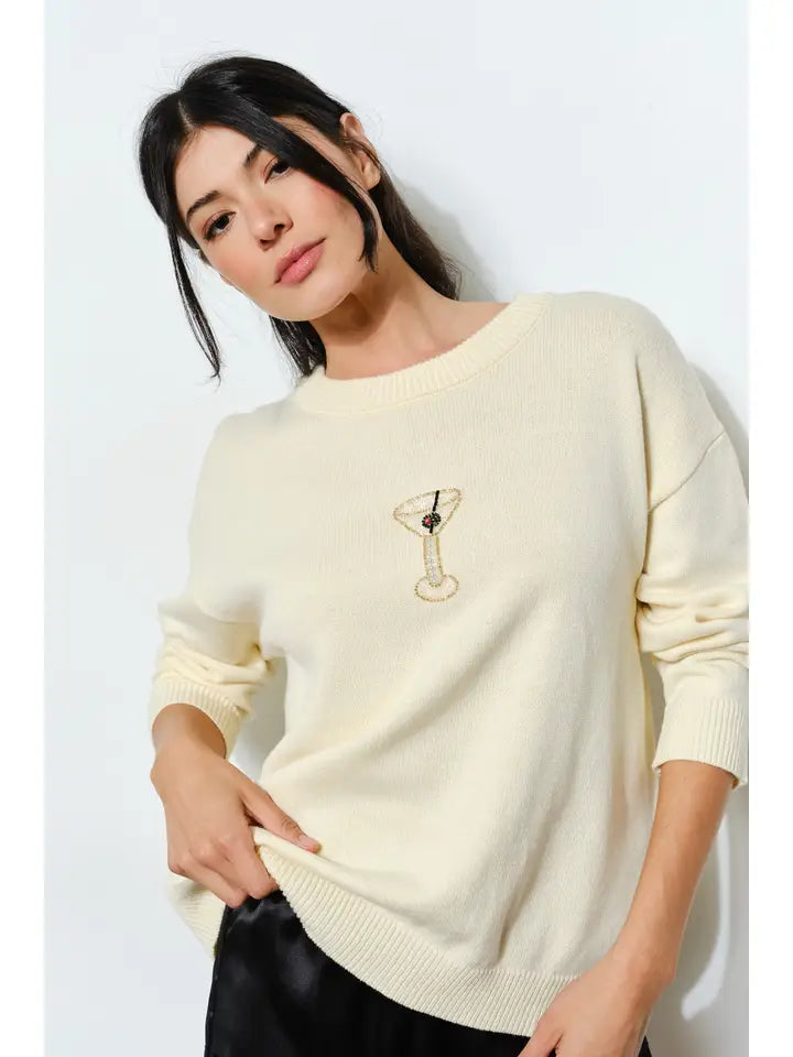 SORA MARTINI BEAD SWEATER