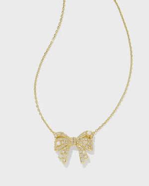 KRISTA BOW PENDANT NECKLACE