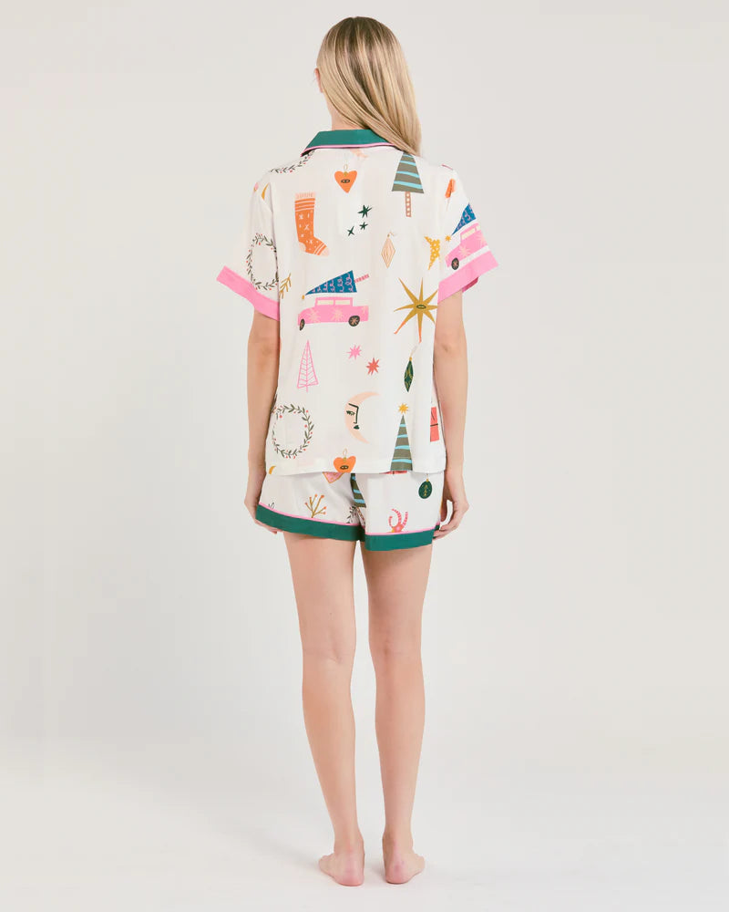 MOD HOLIDAY PAJAMA SHORTS SET