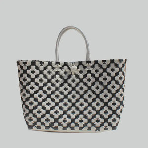 SWAN STRAW TOTE BLACK