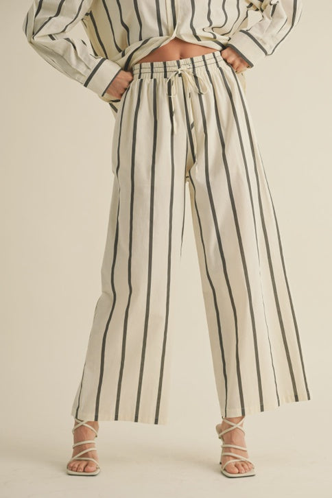 STRIPE STRAIGHT LEG PANTS