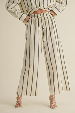 STRIPE STRAIGHT LEG PANTS