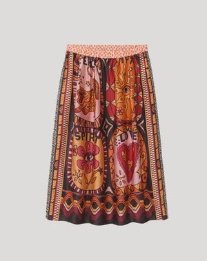 VANESSA PRINTED MIDI SKIRT