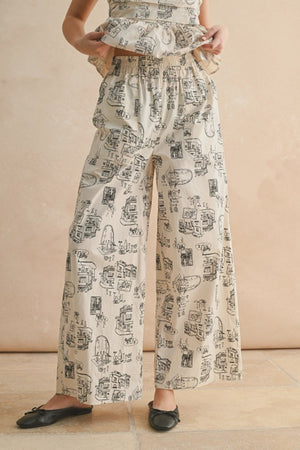 TOWN PRINT PANTS