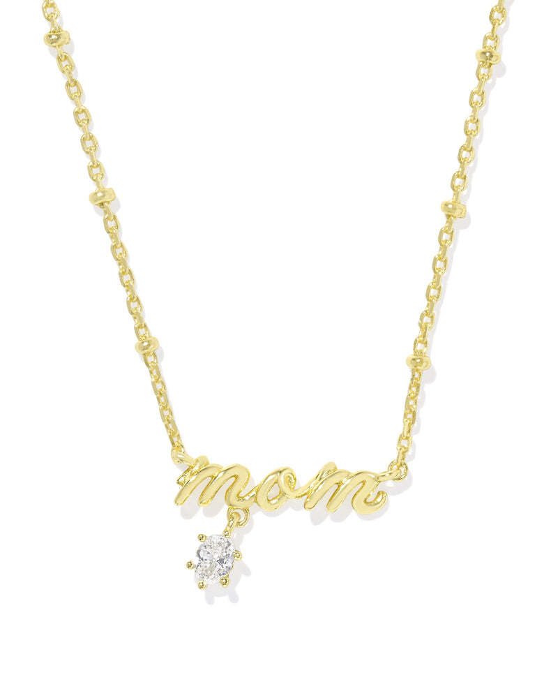 MOM CRYSTAL SHORT PENDANT NECKLACE