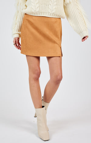 SOHO FAUX SUED MINI SKIRT