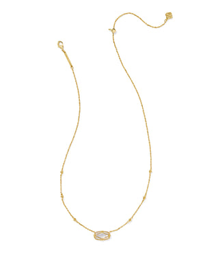 ELISA LATTICE FRAME SHORT PENDANT NECKLACE