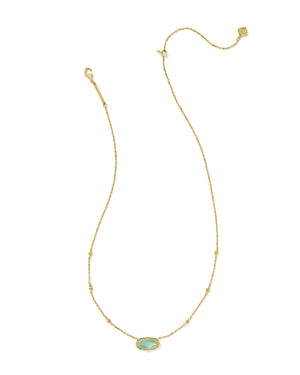 ELISA LATTICE FRAME SHORT PENDANT NECKLACE