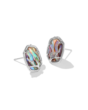 DAPHNE CORAL FRAME STUD EARRINGS