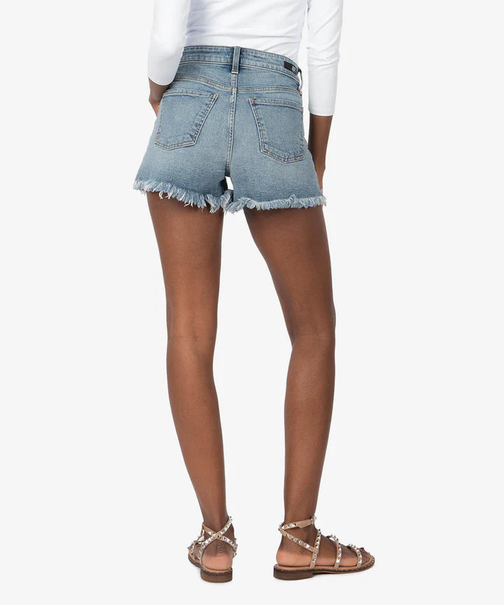 
            
                Load image into Gallery viewer, KUT FROM THE KLOTH JANE HIGH RISE SHORT WITH FRAY HEM
            
        
